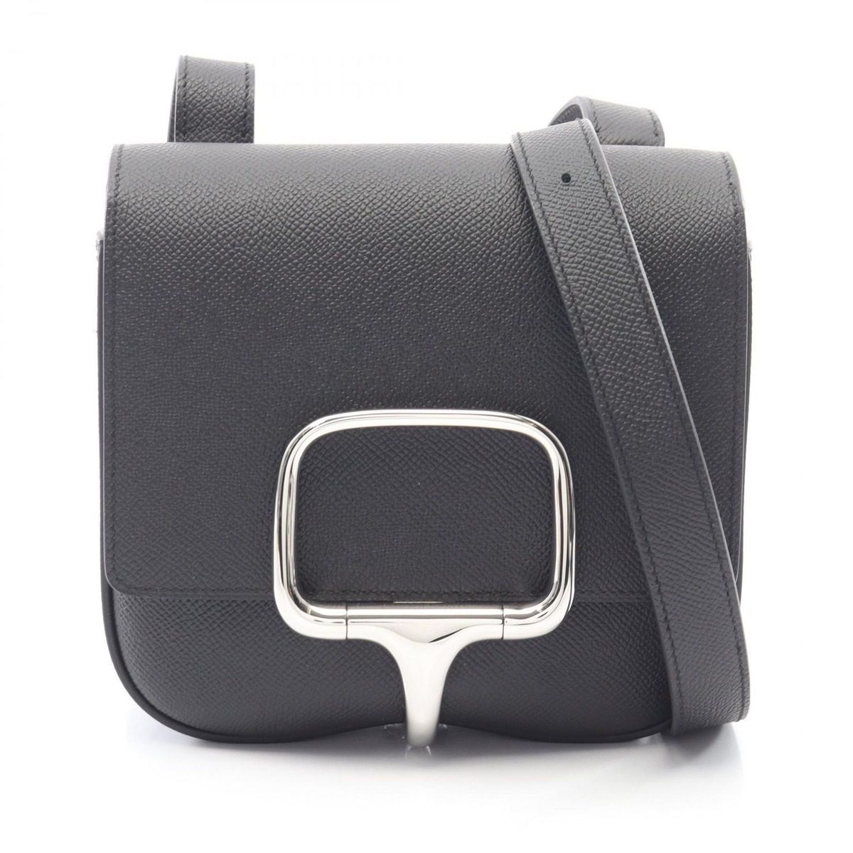 Hermes Shoulder Bag Della Cavalleria Mini Black Leather