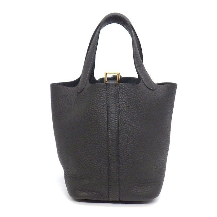 Hermes Handbag Picotin Lock PM Dark Bronze Taurillon Clemence