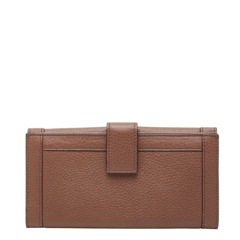 Gucci Long Wallet W Hook Brown Canvas Leather