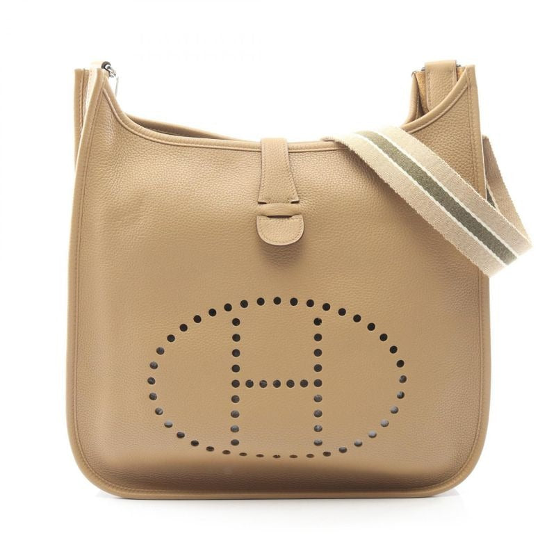 Hermes Shoulder Bag Evelyne 1 Anne GM Beige Leather — view 2