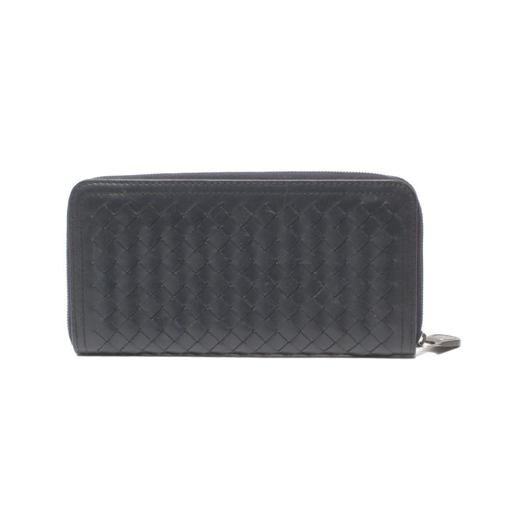 Bottega Veneta Zip Around Wallet Navy — view 2