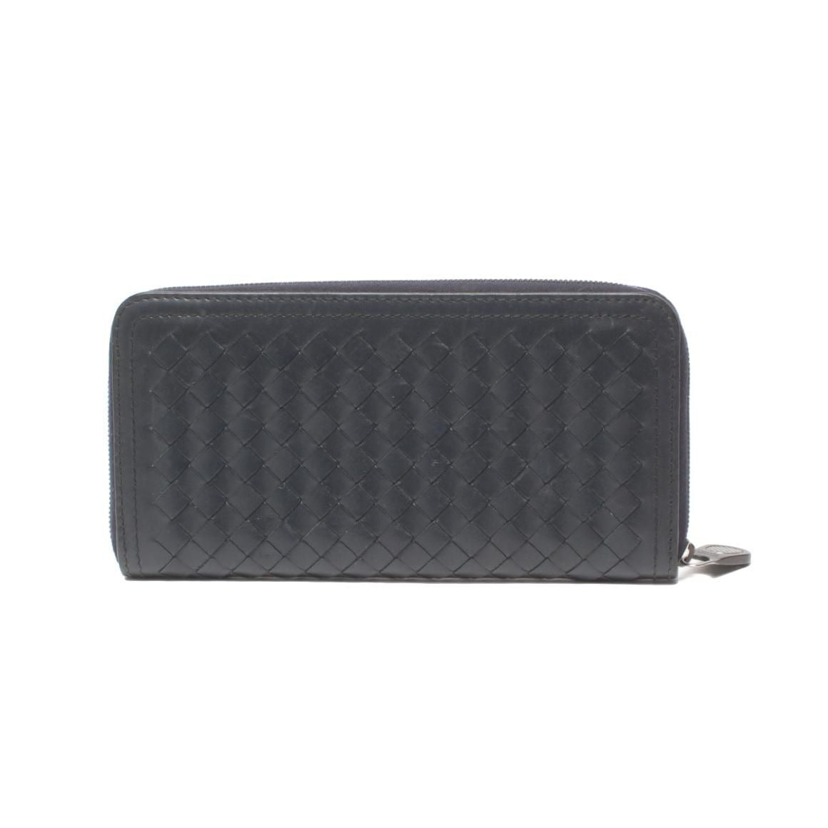 Bottega Veneta Zip Around Wallet Navy — view 2
