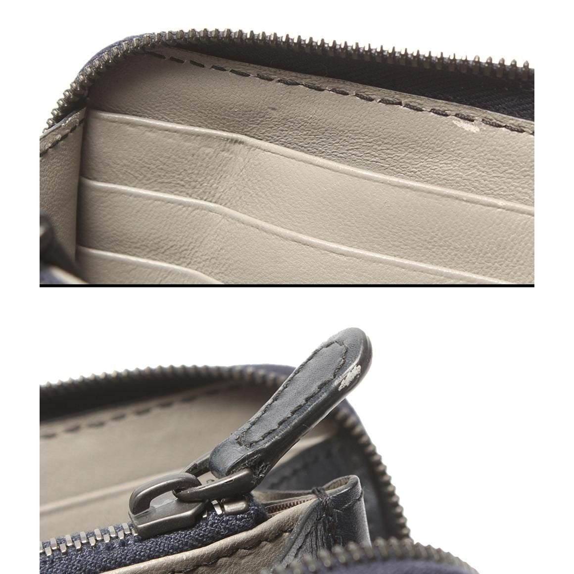 Bottega Veneta Zip Around Wallet Navy — view 8
