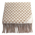 Prada Symbol Double Scarf Sand White