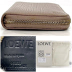 Loewe Round Zipper Long Wallet Pink Linen — view 5