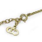 Christian Dior Necklace Metal Gold Plated Accessories CD Logo — view 7