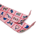 Hermes Scarf Twill Horsewear Couvertures Et Tenues de Jour Silk Rose Blue Veil — view 5