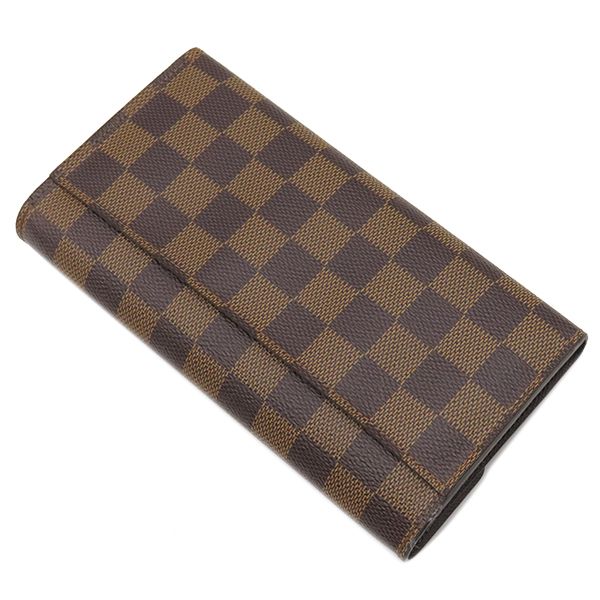 Louis Vuitton Long Wallet Portefeuille Sarah Damier Canvas Ebene — view 2