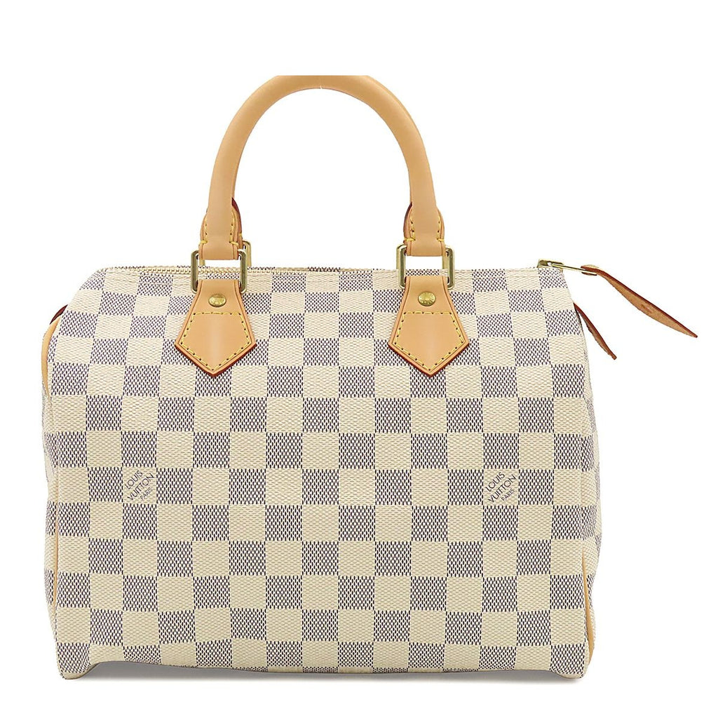 Louis Vuitton Speedy 25 Boston Bag Azur Damier Canvas