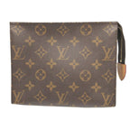 Louis Vuitton Monogram Poche Toilette 19 Brown Pouch 0581