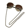 Chanel Pant Shape Coco Mark Chain Sunglasses Gold Black AA