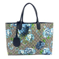 Gucci GG Blue Mus Reversible Leather Navy Beige Tote