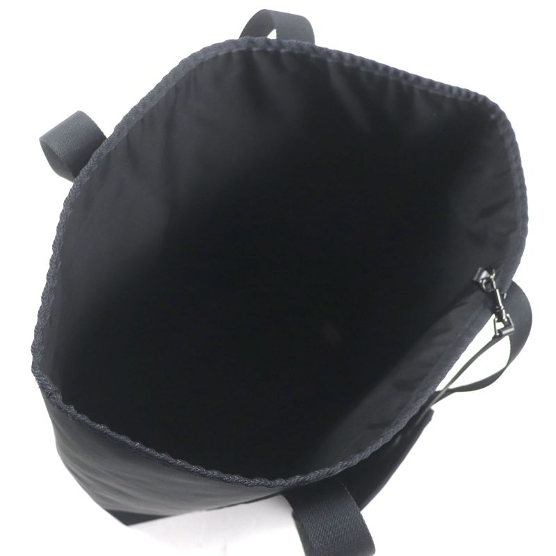Celine 11008 Trekking Vertical Cabas Nylon Tote Bag With Logo Pouch Black — view 8