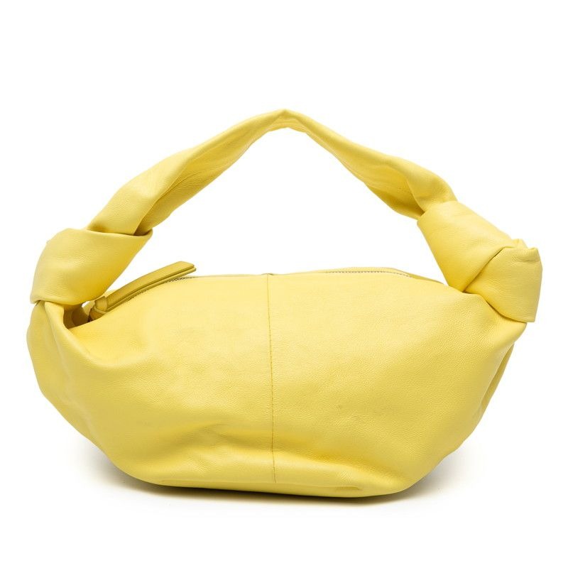 Bottega Veneta Double Knot Mini Handbag Yellow Leather — view 2