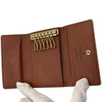 Louis Vuitton Key Case Multicles 6 Monogram Leather Brown — view 6
