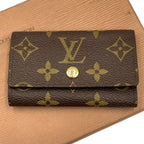 Louis Vuitton Key Case Multicles 6 Monogram Leather Brown