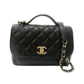 Chanel Shoulder Bag Business Affinity Caviar Leather Black