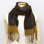 Christian Dior Monsieur Lamb's Wool Scarf Black Brown — view 5