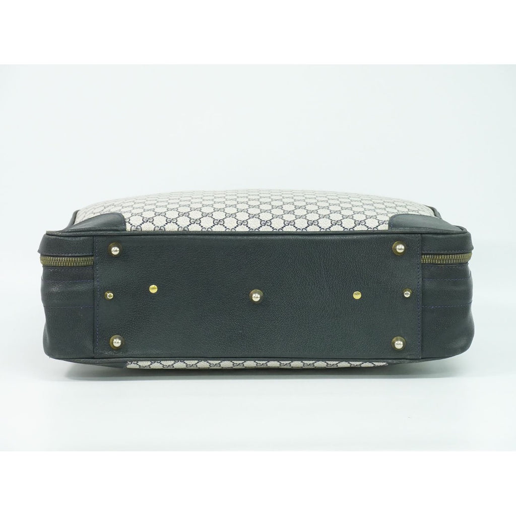 Gucci Vintage Sherry Line Shoes Handbag Navy Shelly Bag — view 3