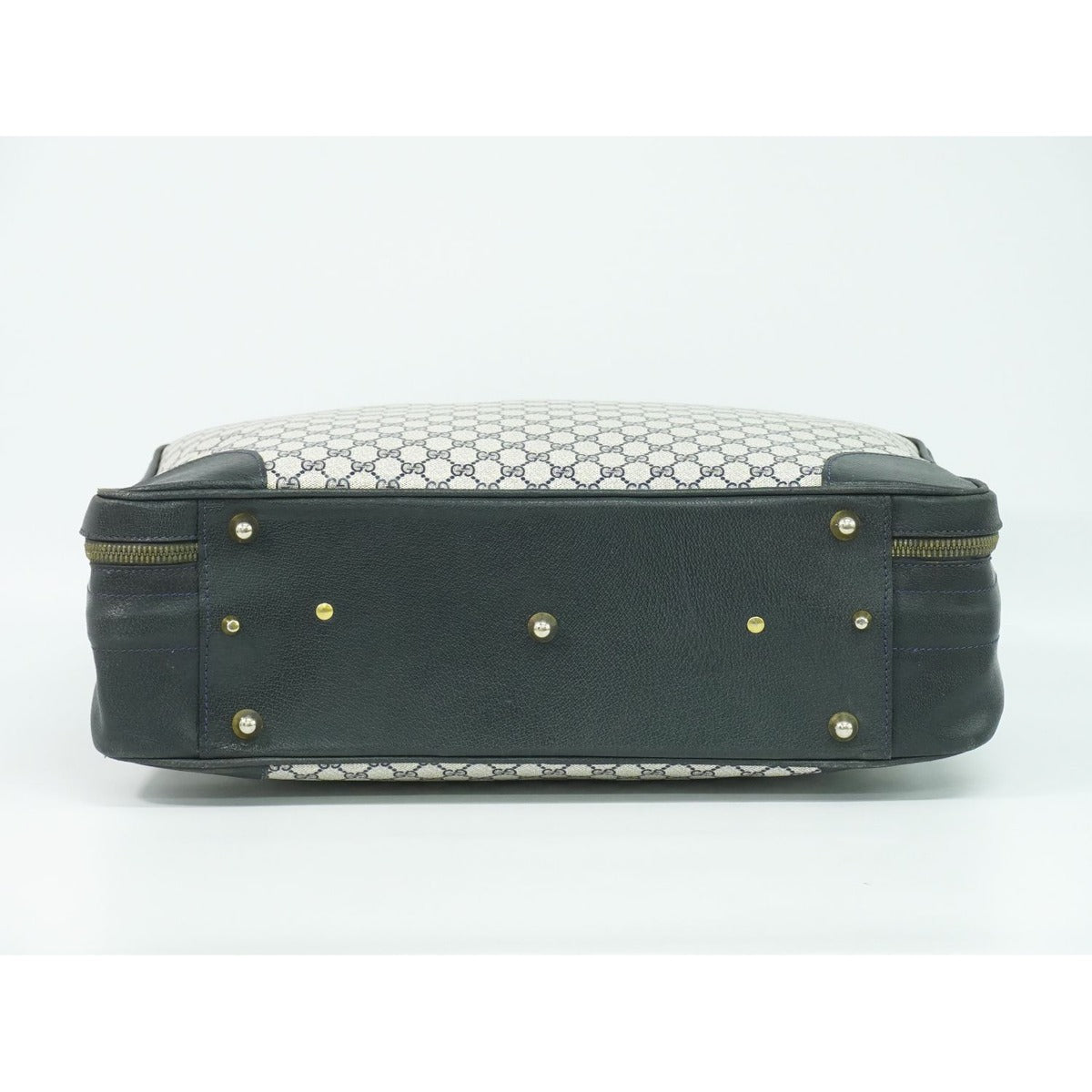 Gucci Vintage Sherry Line Shoes Handbag Navy Shelly Bag — view 3
