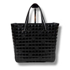 Chanel Choco Bar Mini Tote Black Patent Leather Enamel — view 3