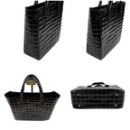 Chanel Choco Bar Mini Tote Black Patent Leather Enamel — view 4