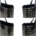 Chanel Choco Bar Mini Tote Black Patent Leather Enamel — view 5