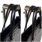 Chanel Choco Bar Mini Tote Black Patent Leather Enamel — view 7