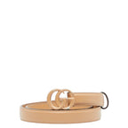 Gucci GG Marmont Belt Size 70/28 Beige Leather