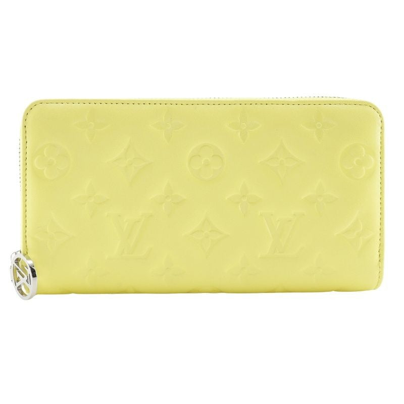 Louis Vuitton Zippy Wallet Coussin Lambskin Smiley Yellow Long