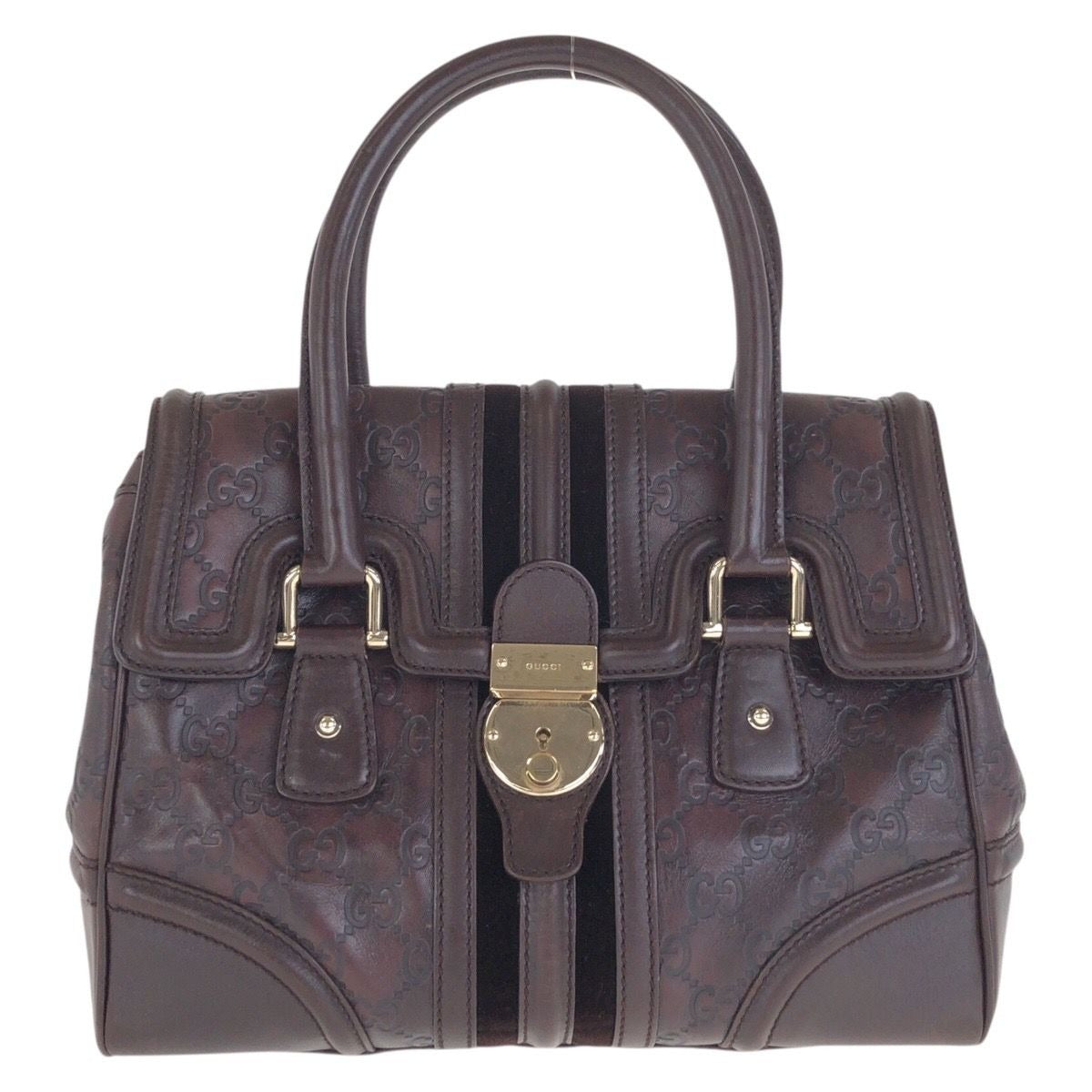 Gucci Guccissima Brown Gold Leather Handbag
