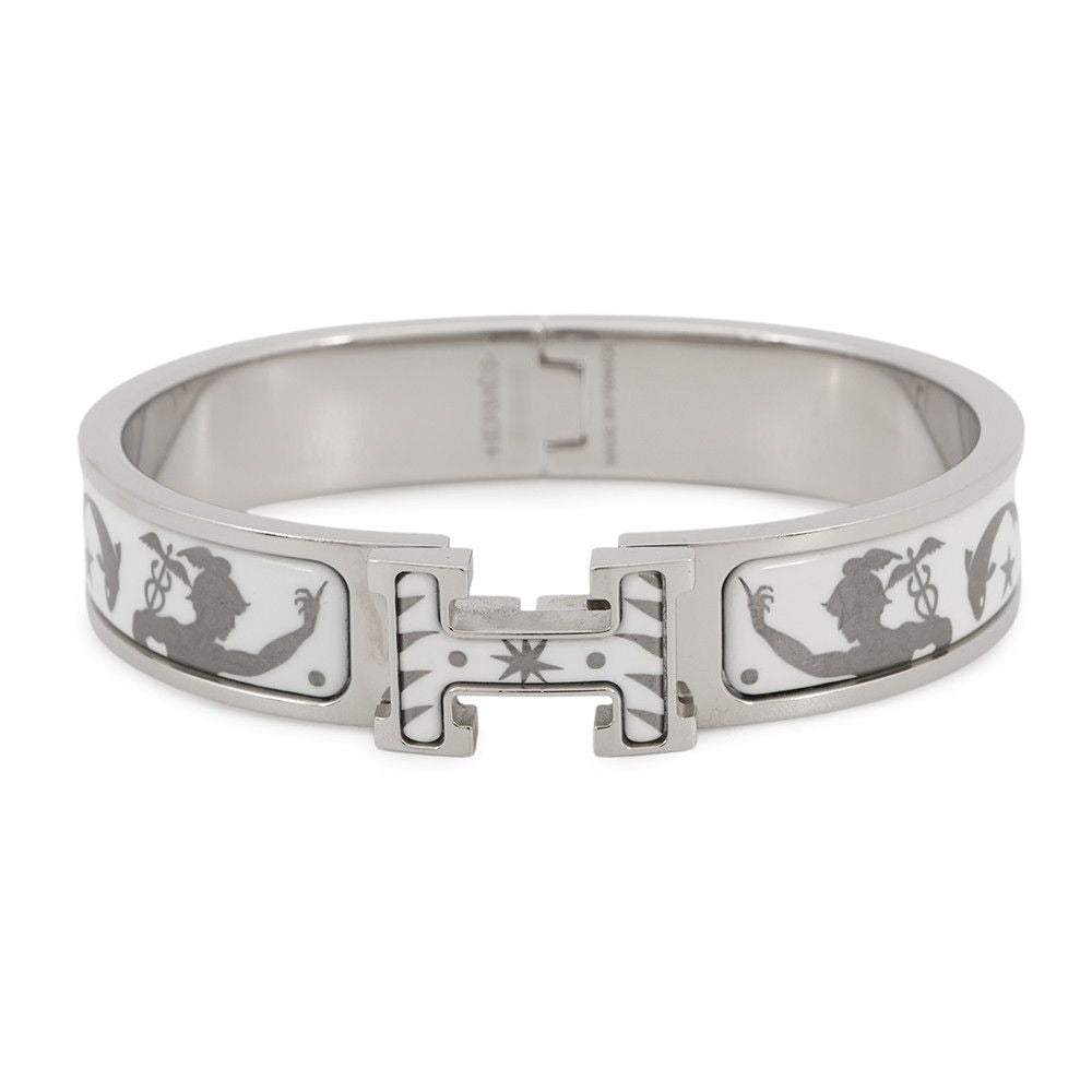 Hermes Bracelet Click PM Attracted by the Charm of Orpheus White Silver