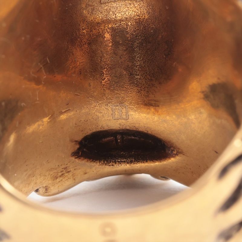 Gucci Michele Period Lion Head GP Ring 19 — view 5