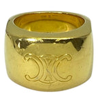 Celine Triomphe Ring Accessories Jewelry Logo GP Gold Size 54 — view 2