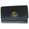 Gucci GG Marmont Leather Compact 6 key Case Black