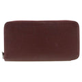 Hermes Azap Long Silk-in Vaux-epson Rouge Ash Bordeaux R Wallet