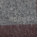 Hermes H Passant 100% Cashmere Current Model Logo Embroidery Fringed Scarf — view 6