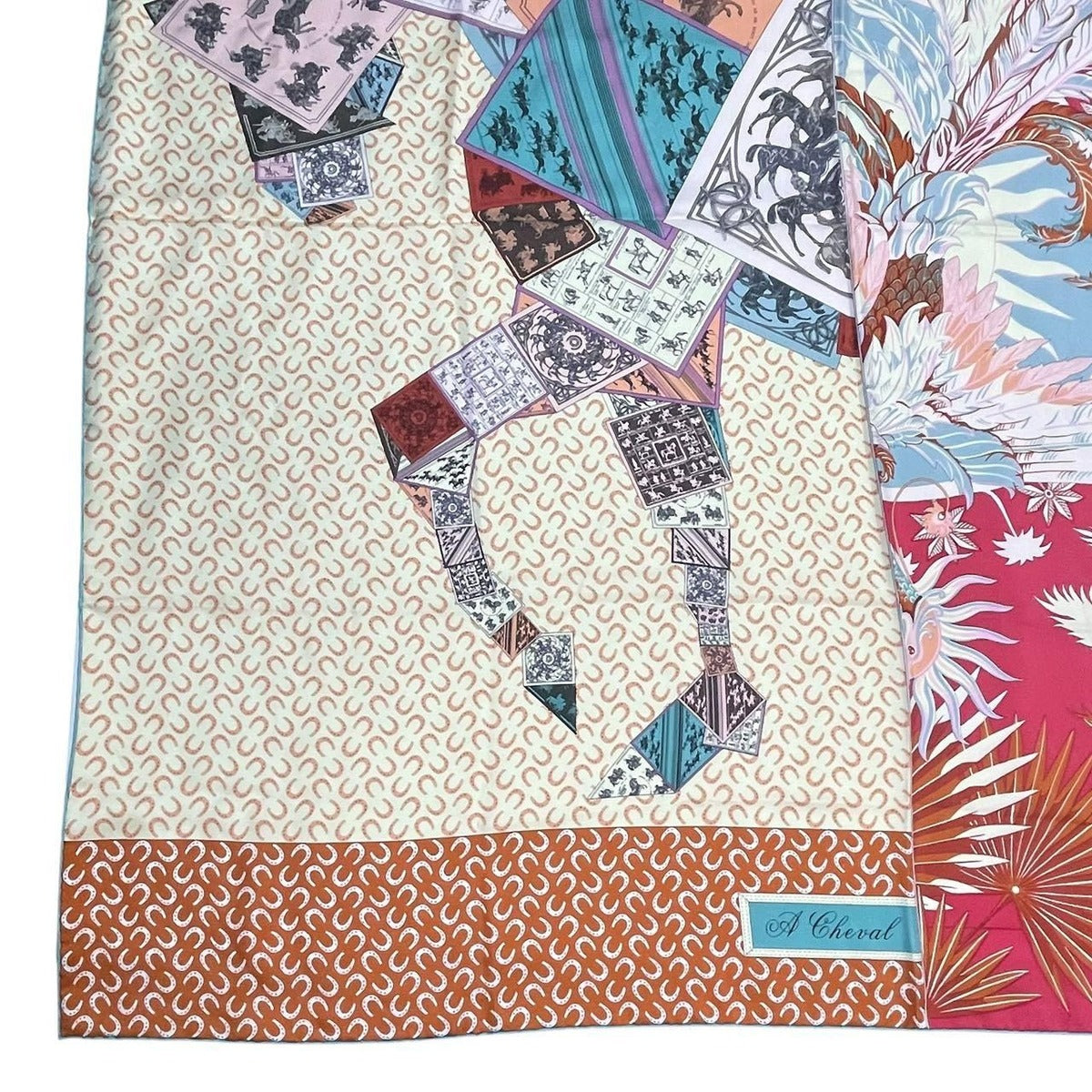 Hermes Scarf Silk Carre 140 a Cheval Sur Mon Mythiques Phoenix on — view 5