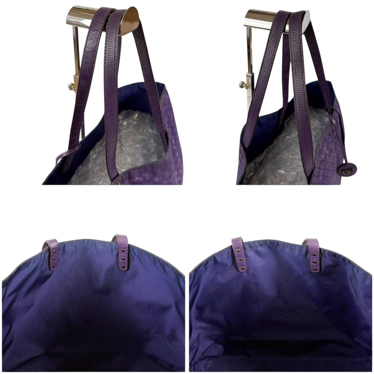 Bottega Veneta Intrecciato Print Tote Reversible Purple Illusion — view 6