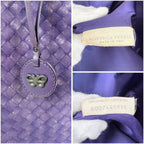 Bottega Veneta Intrecciato Print Tote Reversible Purple Illusion — view 9