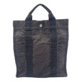 Hermes Her Line a Dos Canvas Dark Gray Backpack Silver