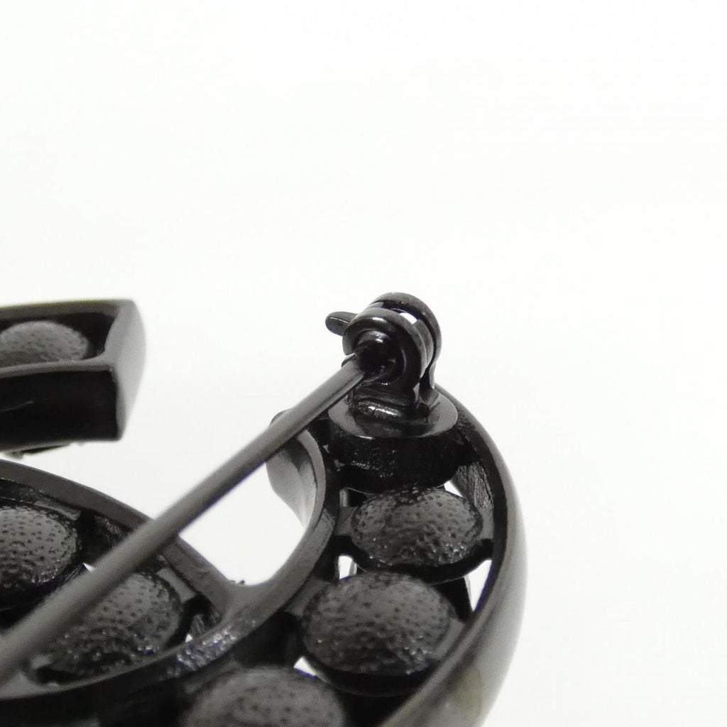 Chanel Black Diamond-Encrusted Brooch — view 3