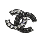 Chanel Black Diamond-Encrusted Brooch
