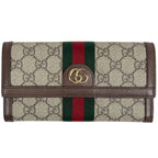Gucci GG Pattern Bifold Wallet Sherry