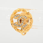 Chanel Coco Mark Earrings 2137 GP With Rhinestone — view 4