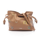 Loewe Shoulder Bag Futurist Cat Flamenco Mini Mocha Leather