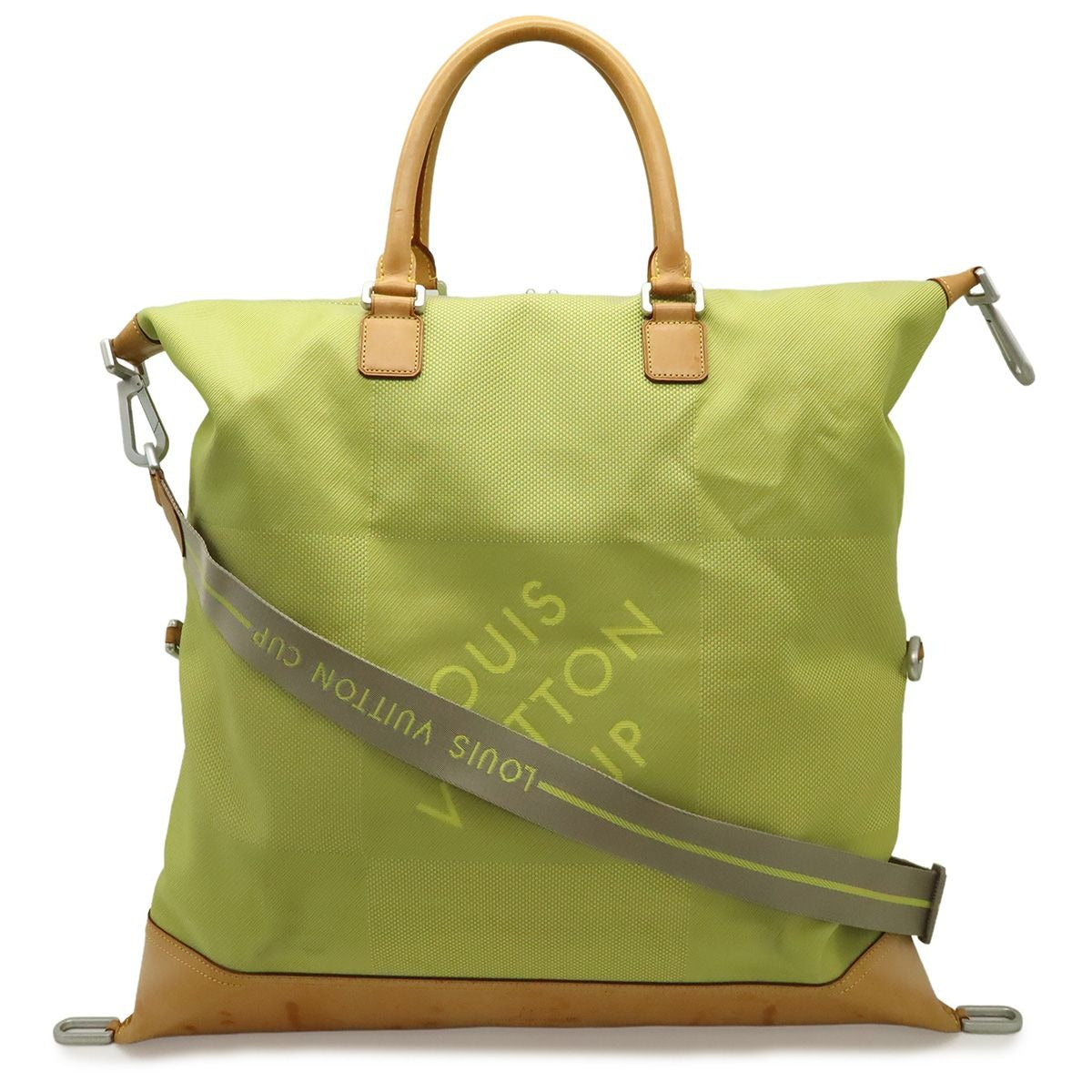 Louis Vuitton Damier Geant American Cube Cup Tote 2-Way Shoulder Bag Lime Green