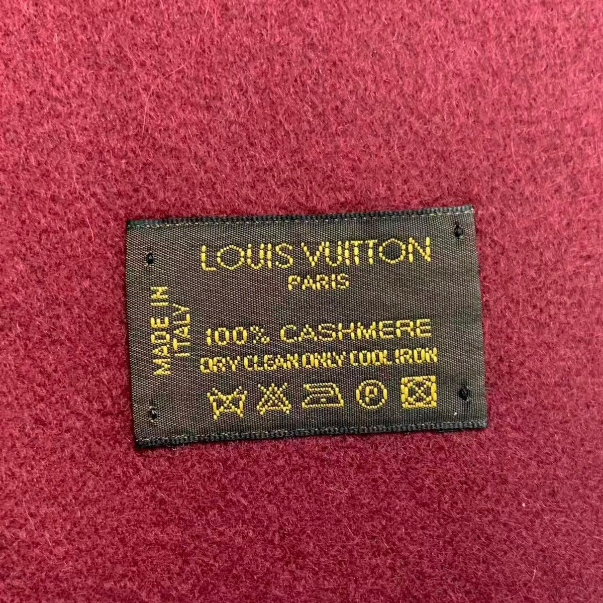 Louis Vuitton Muffler Cashmere Wine Red Scarf — view 4