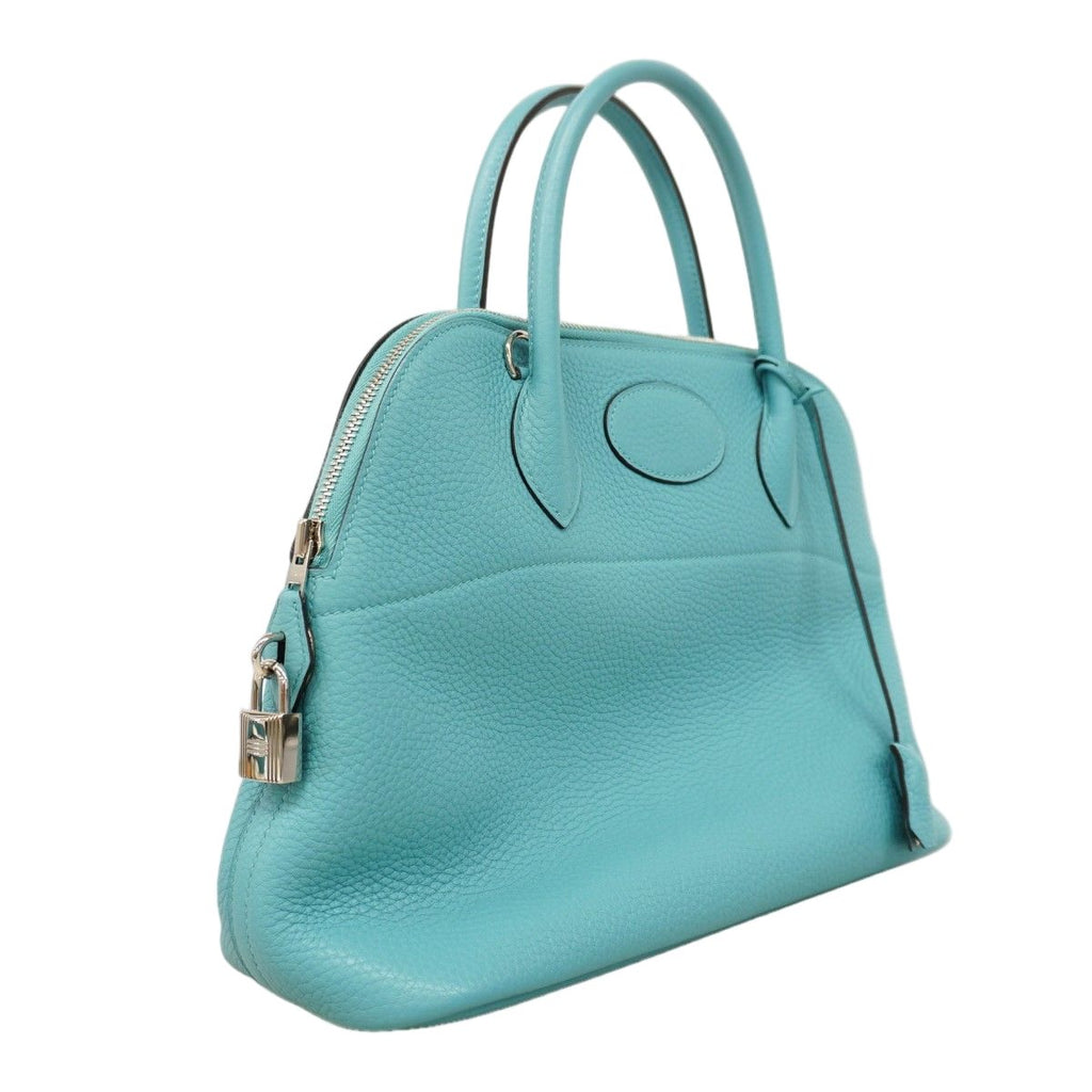 Hermes Handbag Bolide 31 Taurillon Clemence Blue Atoll Silver 2-Way — view 2