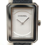 Chanel Boyfriend Small Watch Silver Black